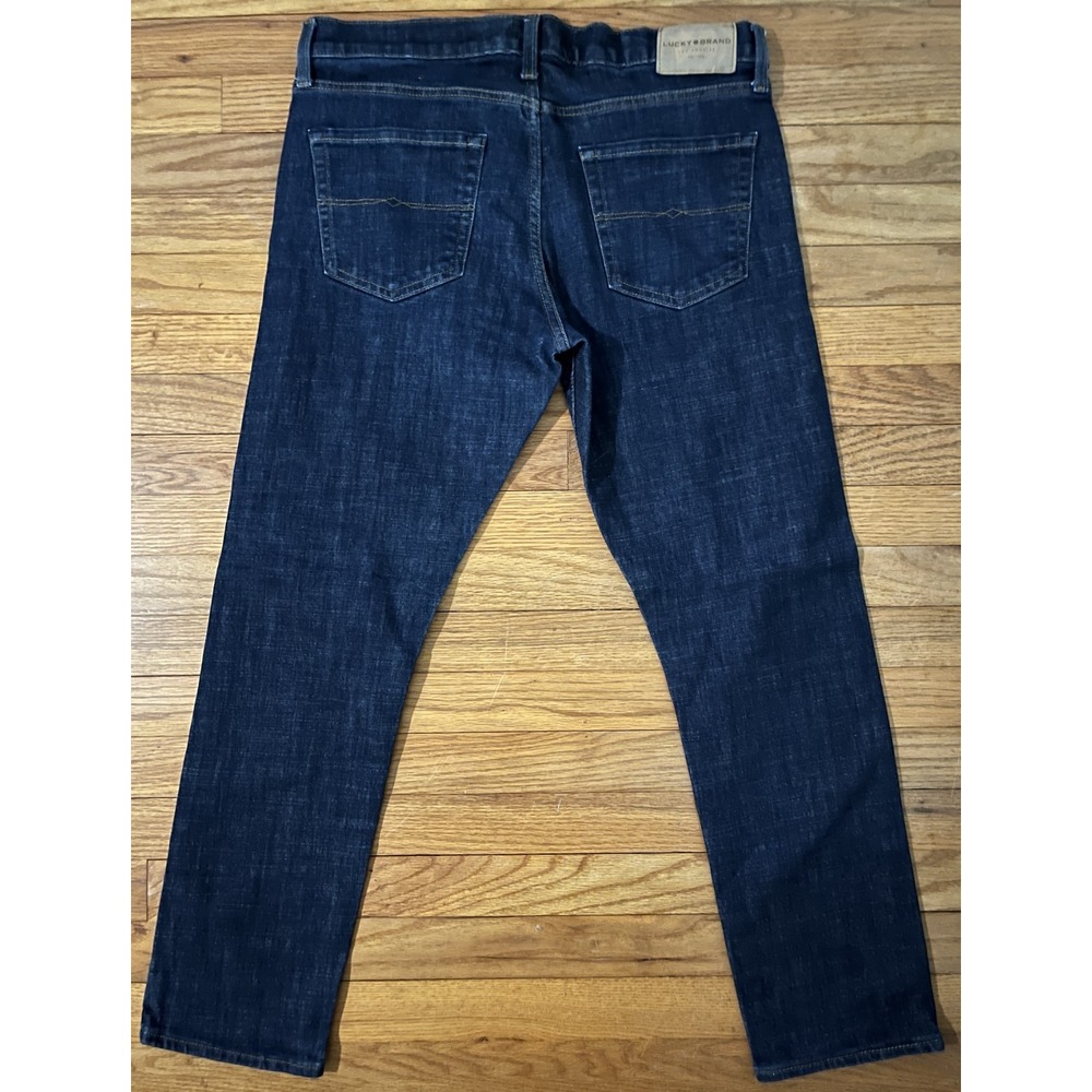Lucky Brand Low Rise 110 Slim Stretch Dark Blue Denim Jeans Men 33x30